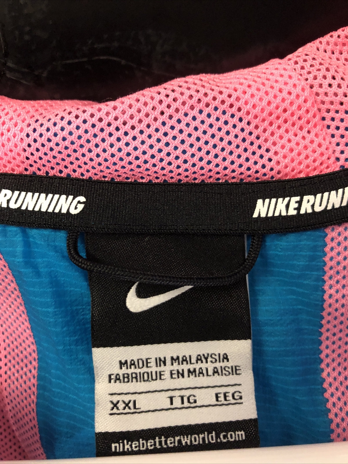 Nike Cyclone Blue/Pink Lightweight Running Jacket 519734 Men's Size XXL NOS1