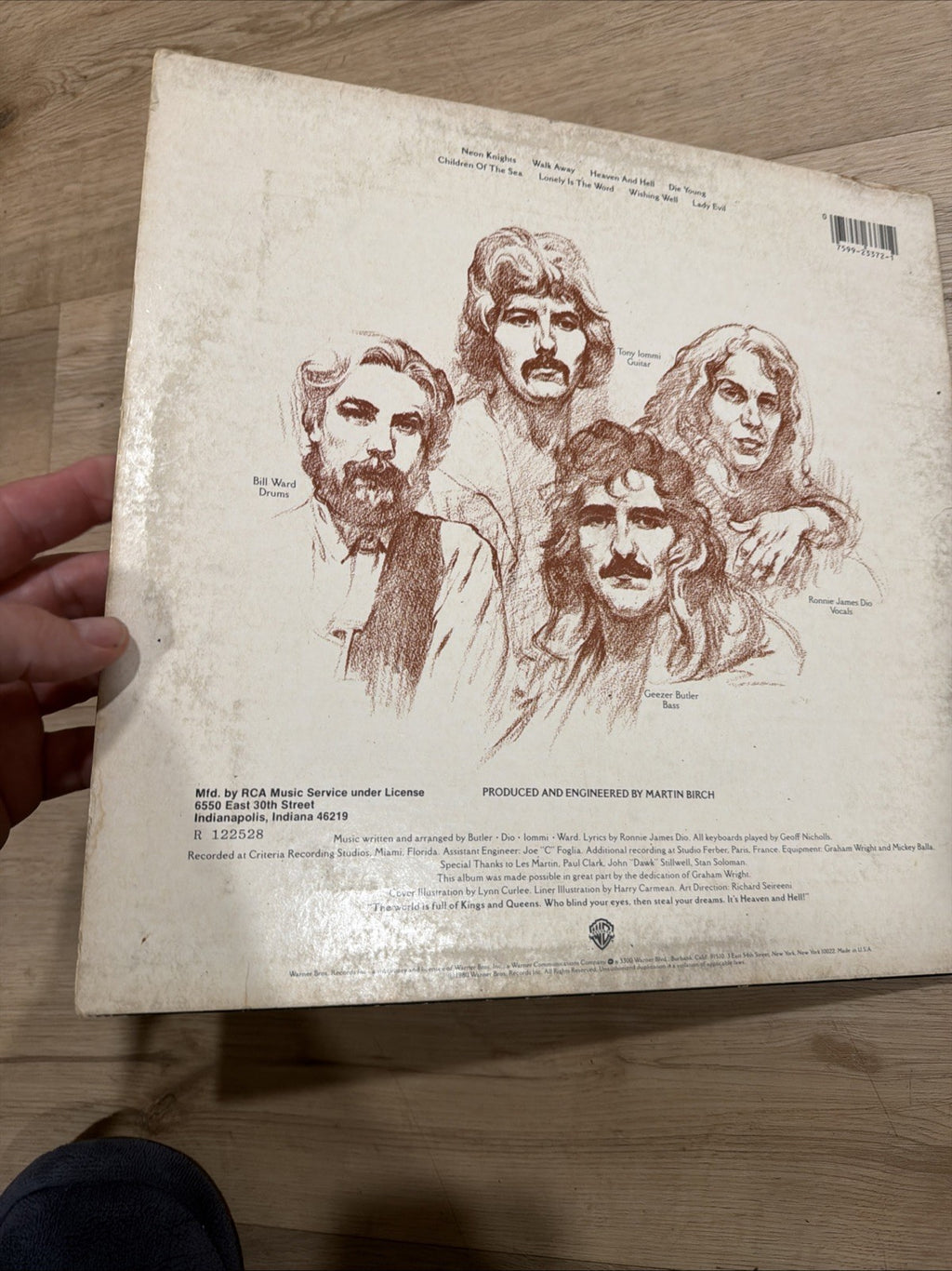 Black Sabbath Heaven And Hell Record LP Warner Bros 1980 Vg/ Vg+ Condition 1