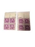 Lot 2 Set 4:1948 William Allen White 3 Cent U.S. Block of & Joel Changer Hairris0