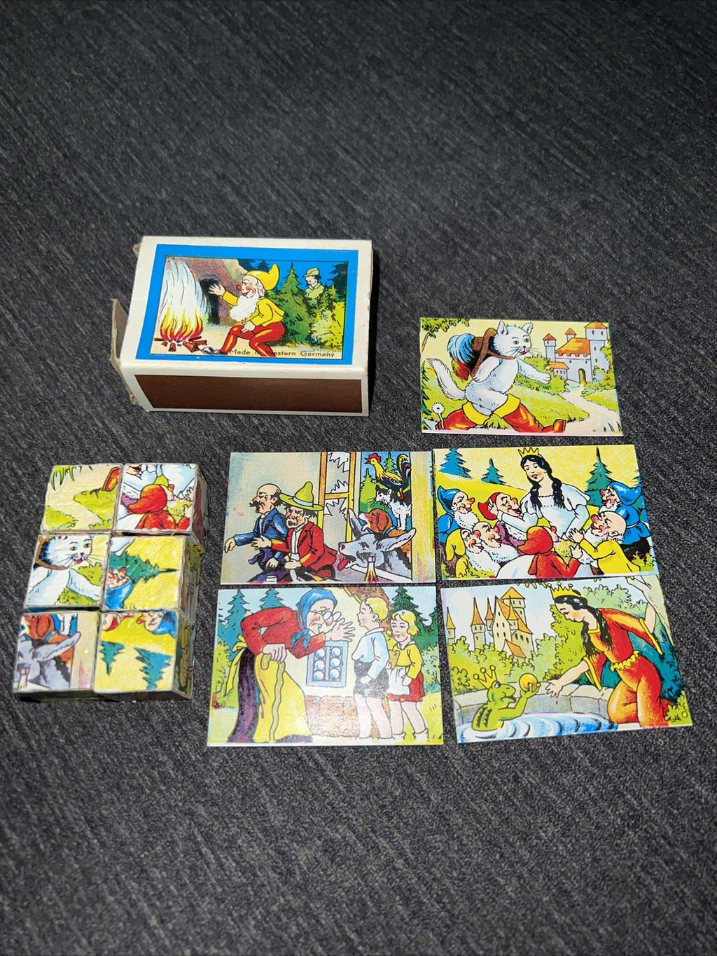 Made in West Germany German Children’s Story Dice Game Vintage Toy0