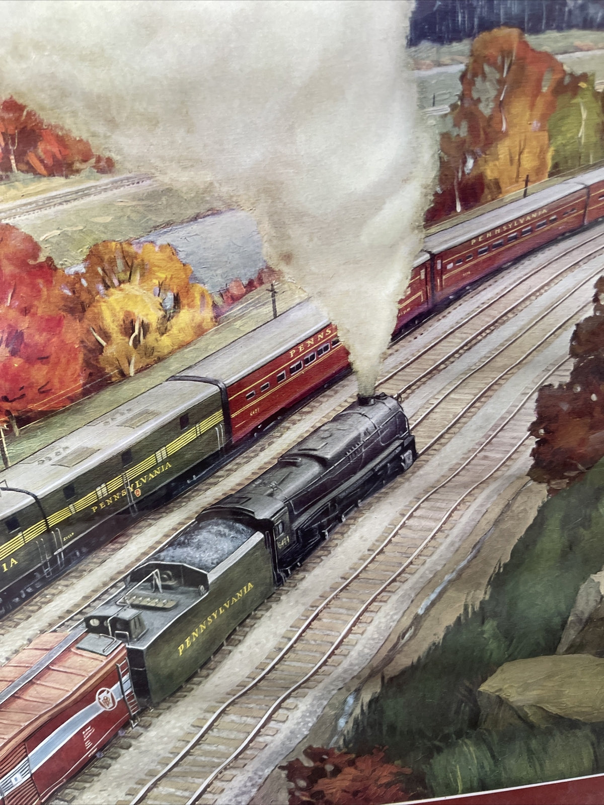 1951 Pennsylvania Railroad (PRR) Large Format Calendar Rare3
