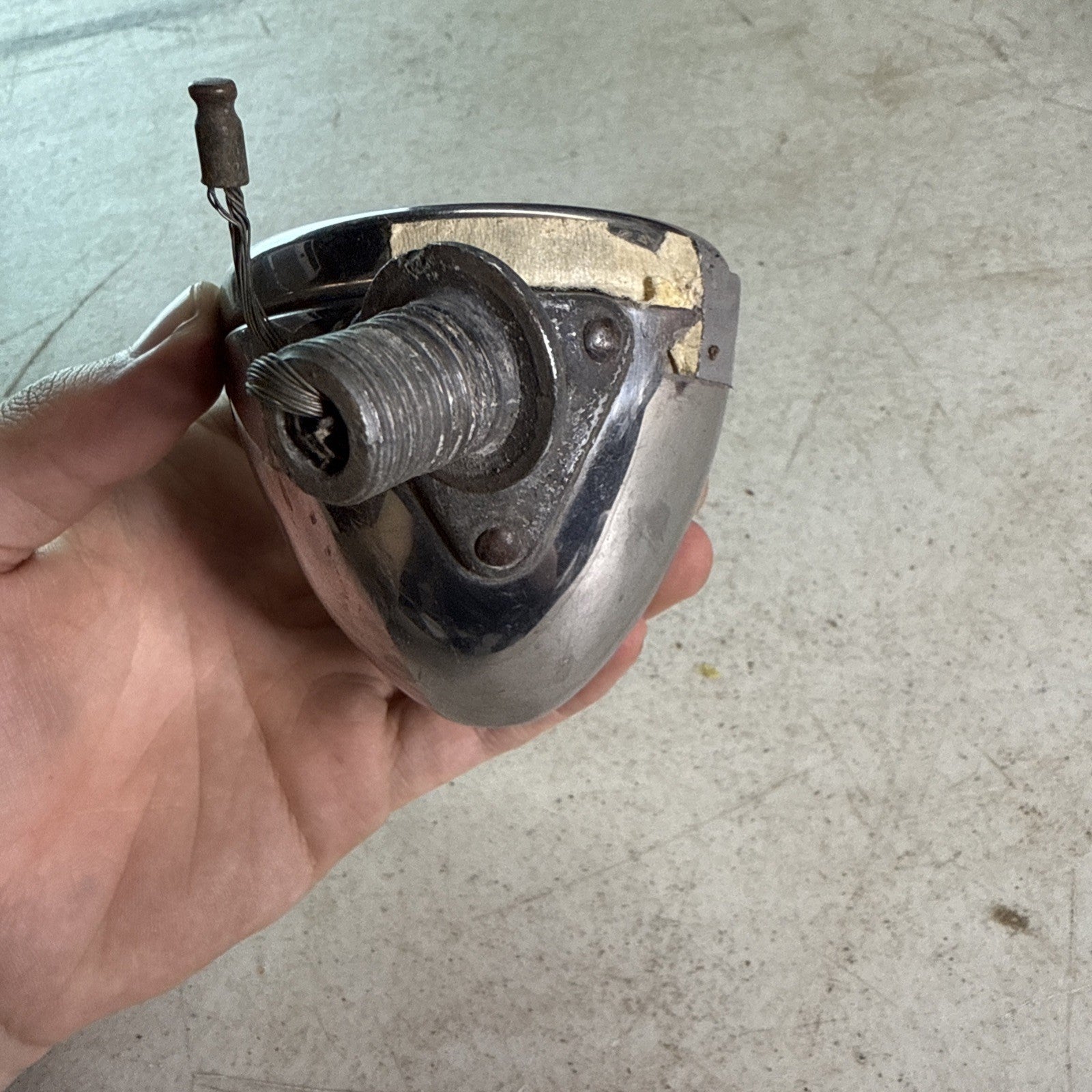 Small Chrome Fender Light 1930's Bolt On One Missing Lens10