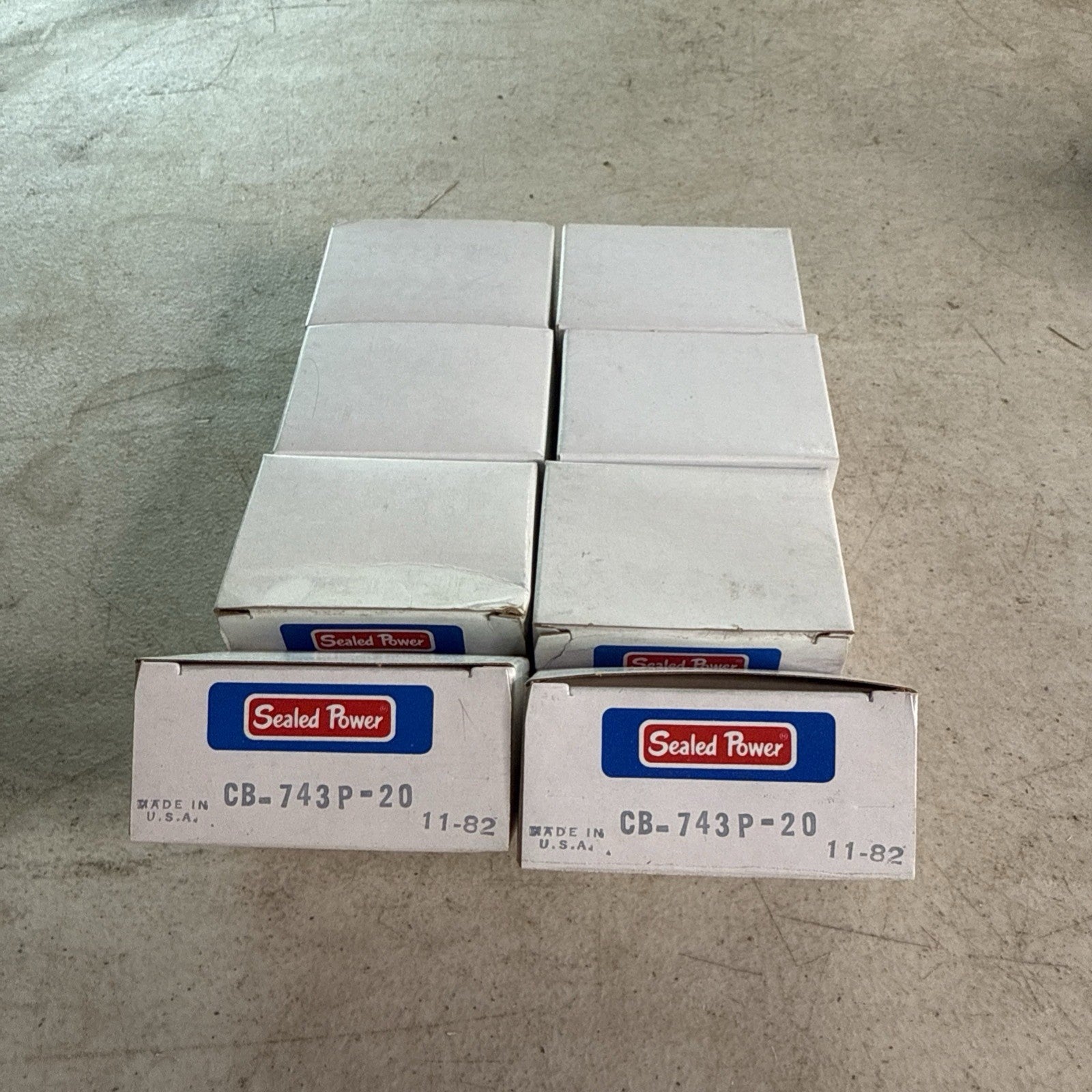 NOS 8 Pairs Sealed Power Corporation CB743P20 Engine Connecting Rod Bearings4