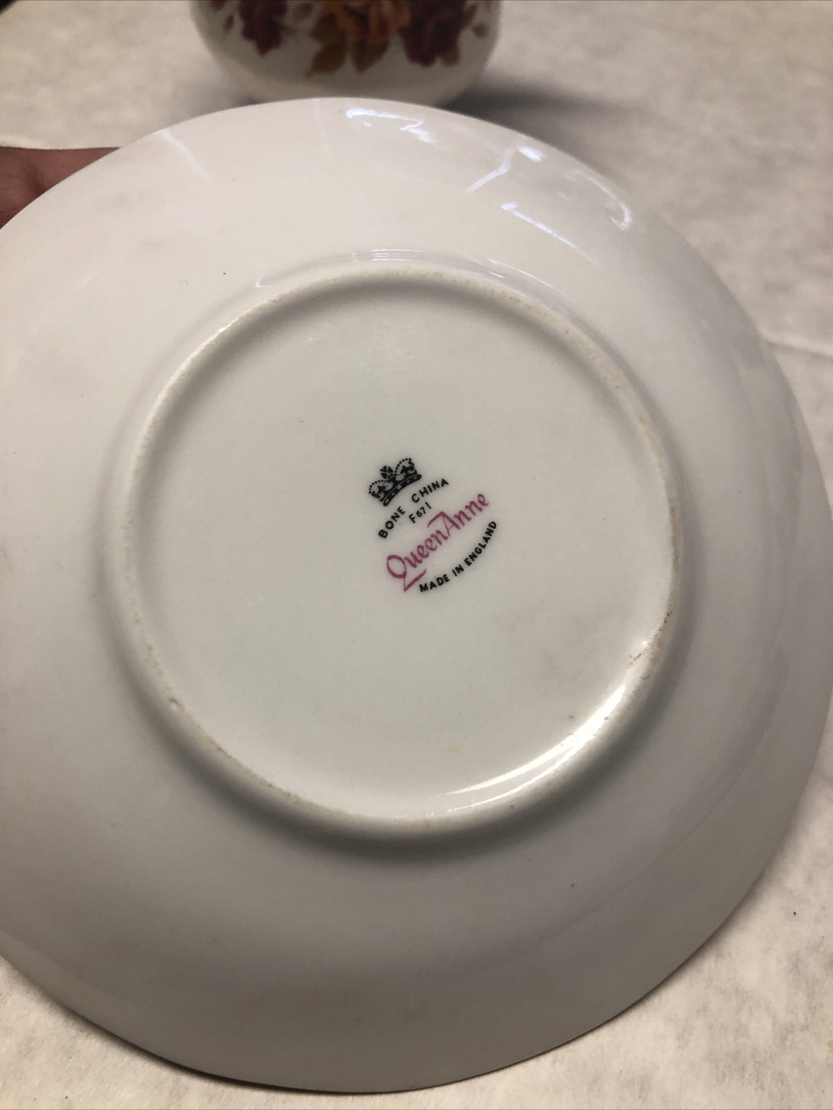 Vintage Queen Anne Pedestal Teacup and Saucer Pink & Red Roses English China4