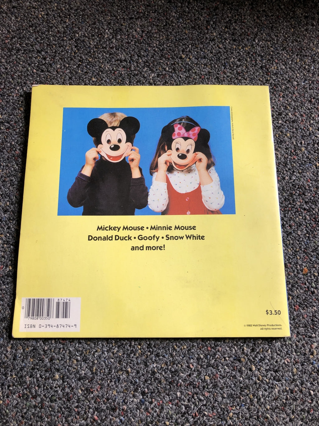 Vintage 1985 The Disney Book of Masks Random House1
