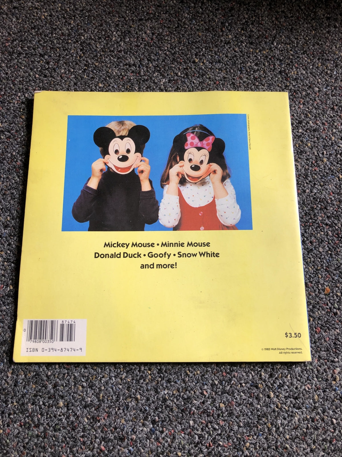 Vintage 1985 The Disney Book of Masks Random House1