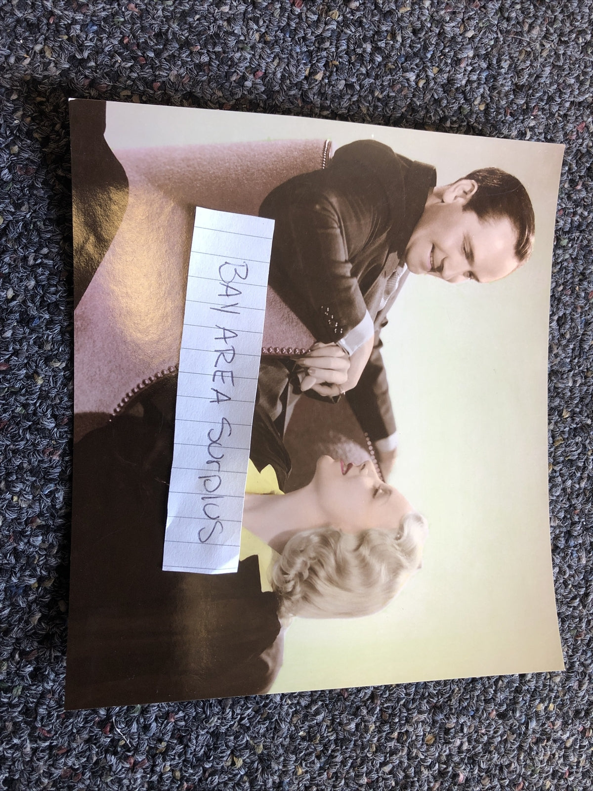 RARE Original Photo Of FREDRIC MARCH & VIRGINIA 6.5”x6” Candid Shot0