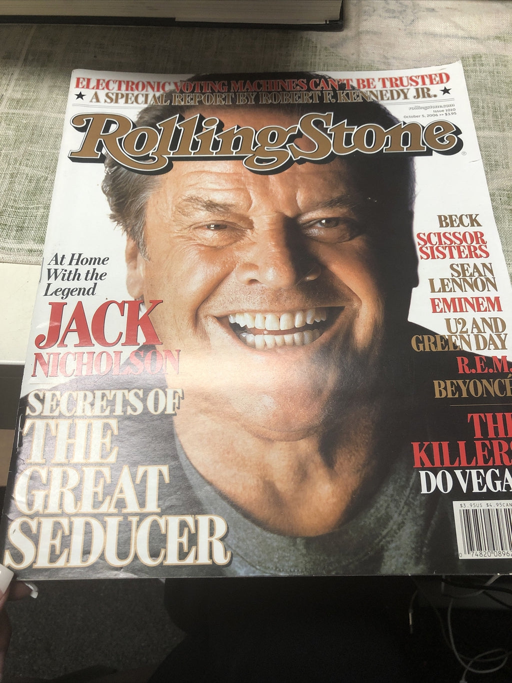 Rolling Stone Magazine, OCTOBER 5, 2006, COVER: JACK NICHOLSON0