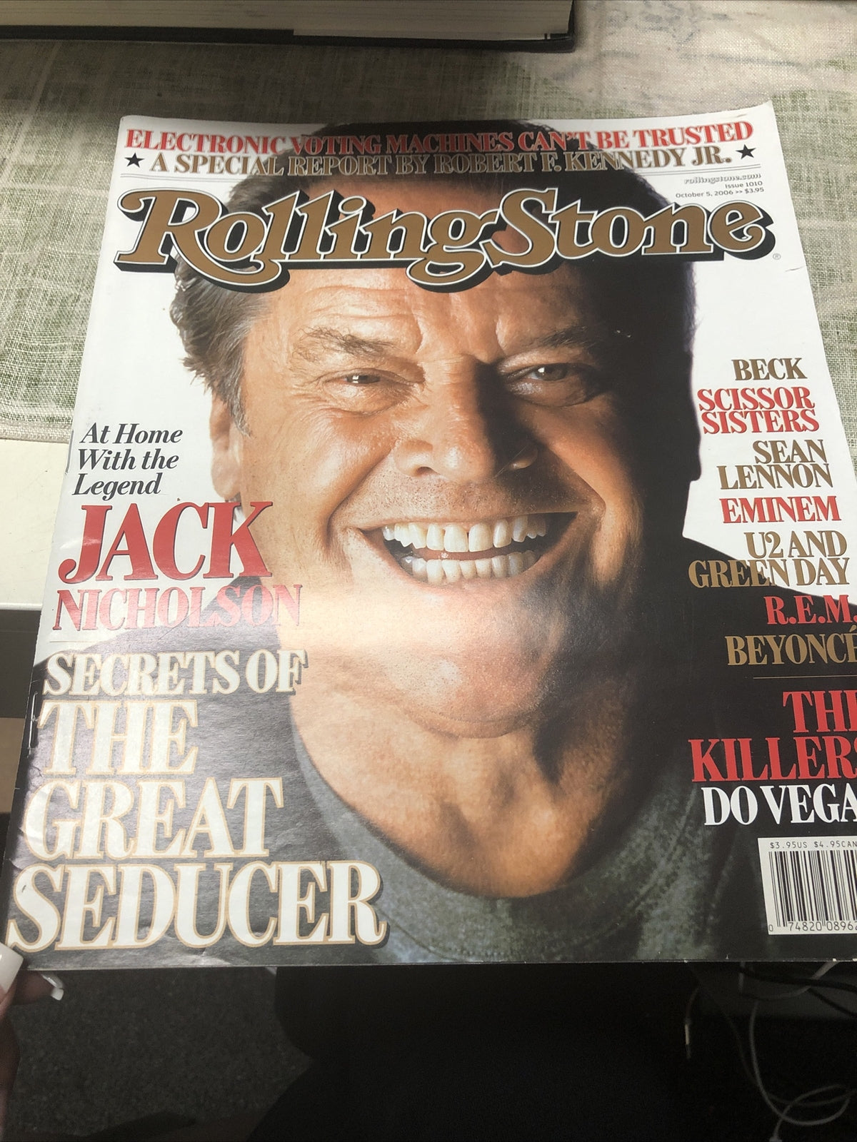 Rolling Stone Magazine, OCTOBER 5, 2006, COVER: JACK NICHOLSON0