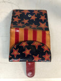 Vintage Leather American Flag Wallet Billfold 4th July Stars Stripes0