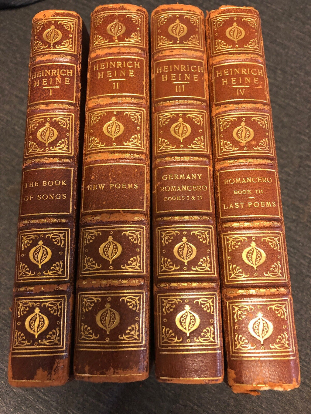 VTG Heinrich Heine's 1,2,3,4 1916; Book Of Song New Poems Germany Last Poems0
