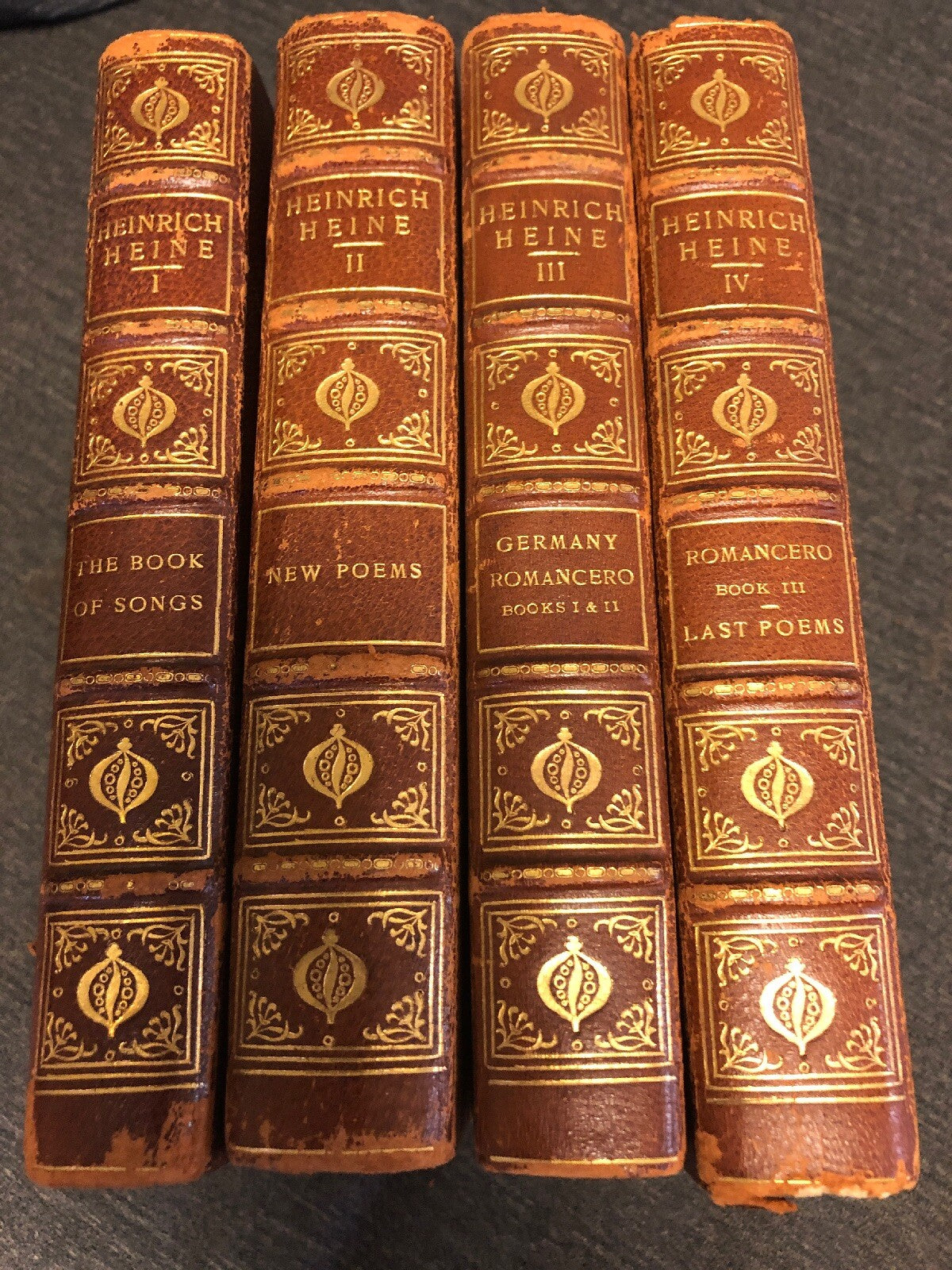 VTG Heinrich Heine's 1,2,3,4 1916; Book Of Song New Poems Germany Last Poems0