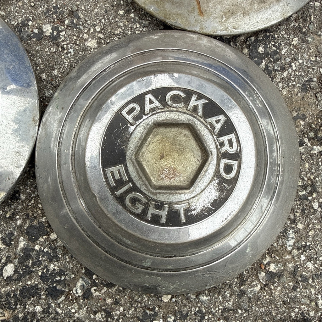 1940's Vintage Packard Eight Center 8" Hub Cap HUBCAP Center Cap Set of 48