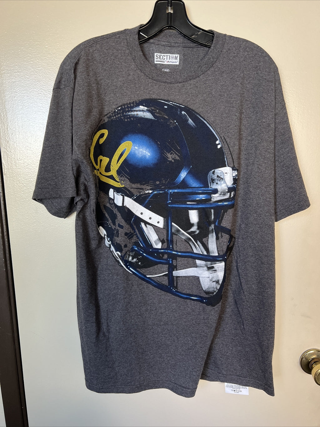 Cal Berkley Football Gray College Football T Shirt, Section by Majestic Size L 0