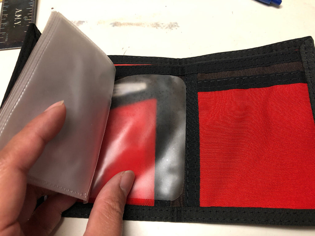 Vintage Hippie Peace And Rainbow Wallet Bib Deal Cards Red Wallet8