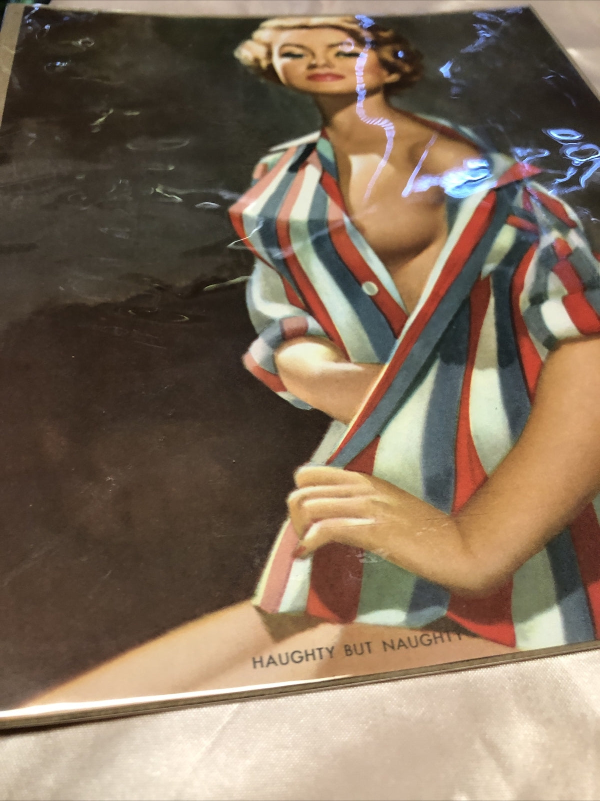 Vintage Haughty But Naughty Pin-up Art Print 10”x8”2