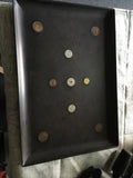 Vintage Mid Century COUROC Tray With Foreign Coins 15”x10.5”0