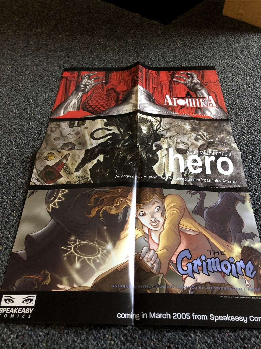 Atomika- Yoshitaka Amanos Hero- The Grimoire 18”x12”0