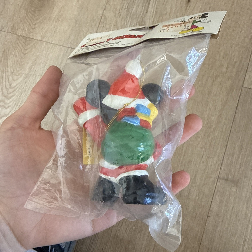 NIP Vintage 80s Arco Walt Disney Santa Mickey Mouse Christmas Figure4