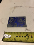 Antique Metal Printing Plate Block Photo Negative 1x2 Inch” Two Navy Officer0