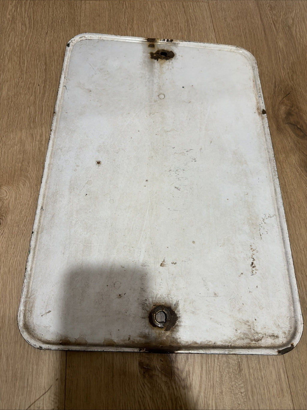 Vintage Porcelain enamel steel Official Parking Sign California  City Of Fresno4