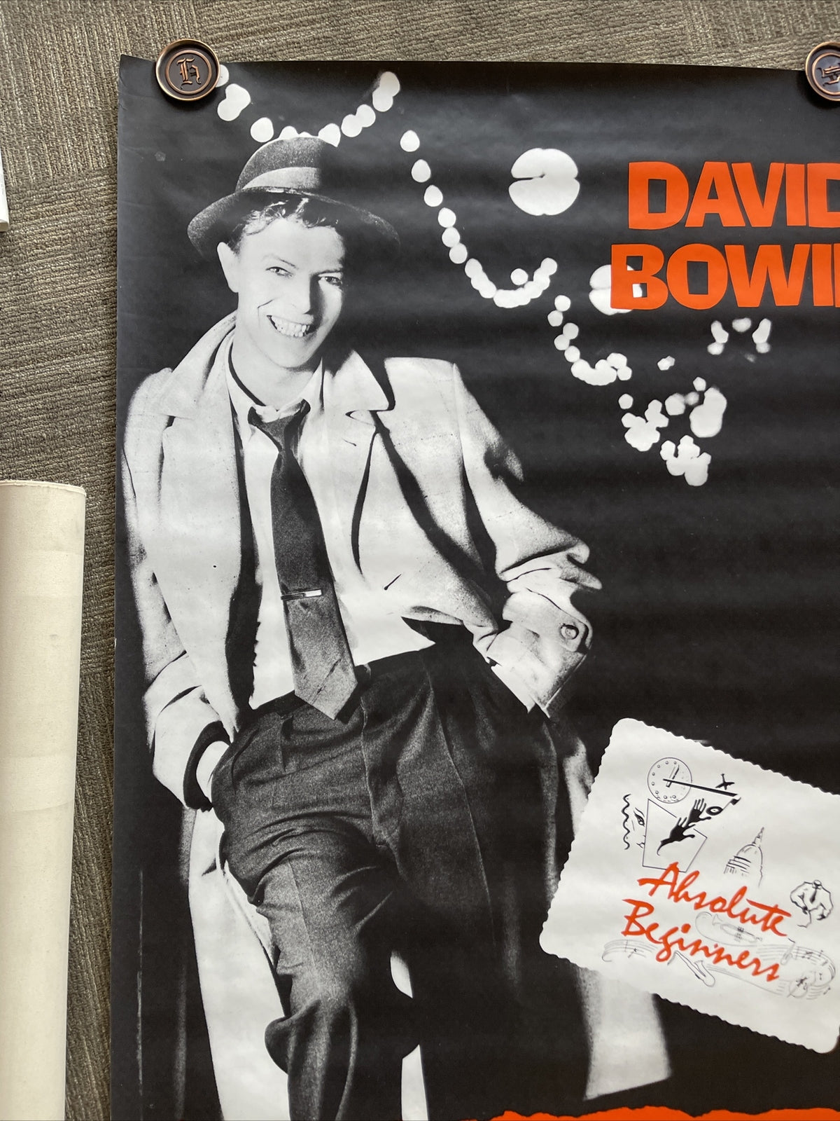 #166 1986 DAVID BOWIE Absolute Beginners Record  Subway Promo Poster 40” X 60”10