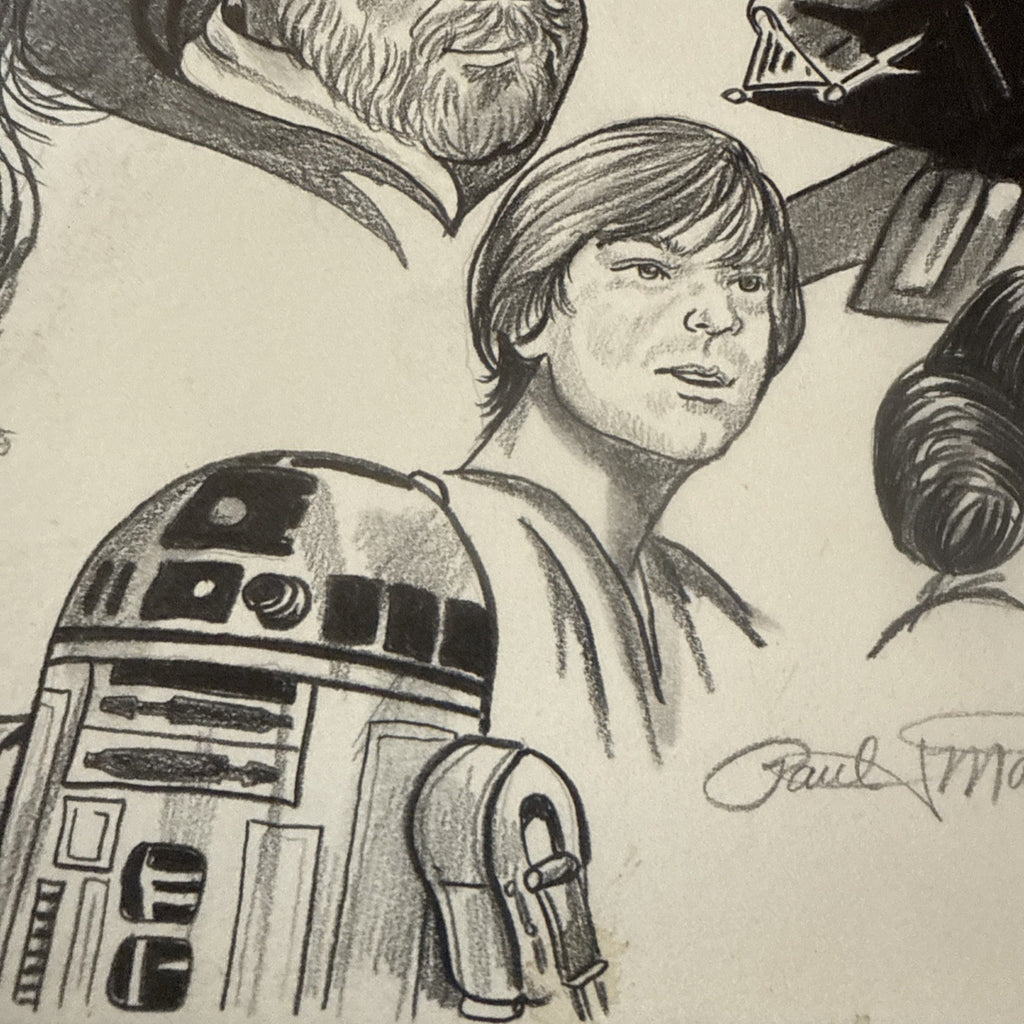 1980 Star Wars ORIGINAL ART SKETCH 1/1 Paul Madden For Gary Kurtz Producer2