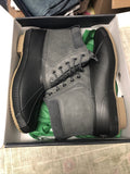TOMMY HILFIGER TM CHARLIE MENS LEATHER BOOTS DARK GRAY SIZE 13M NOS0