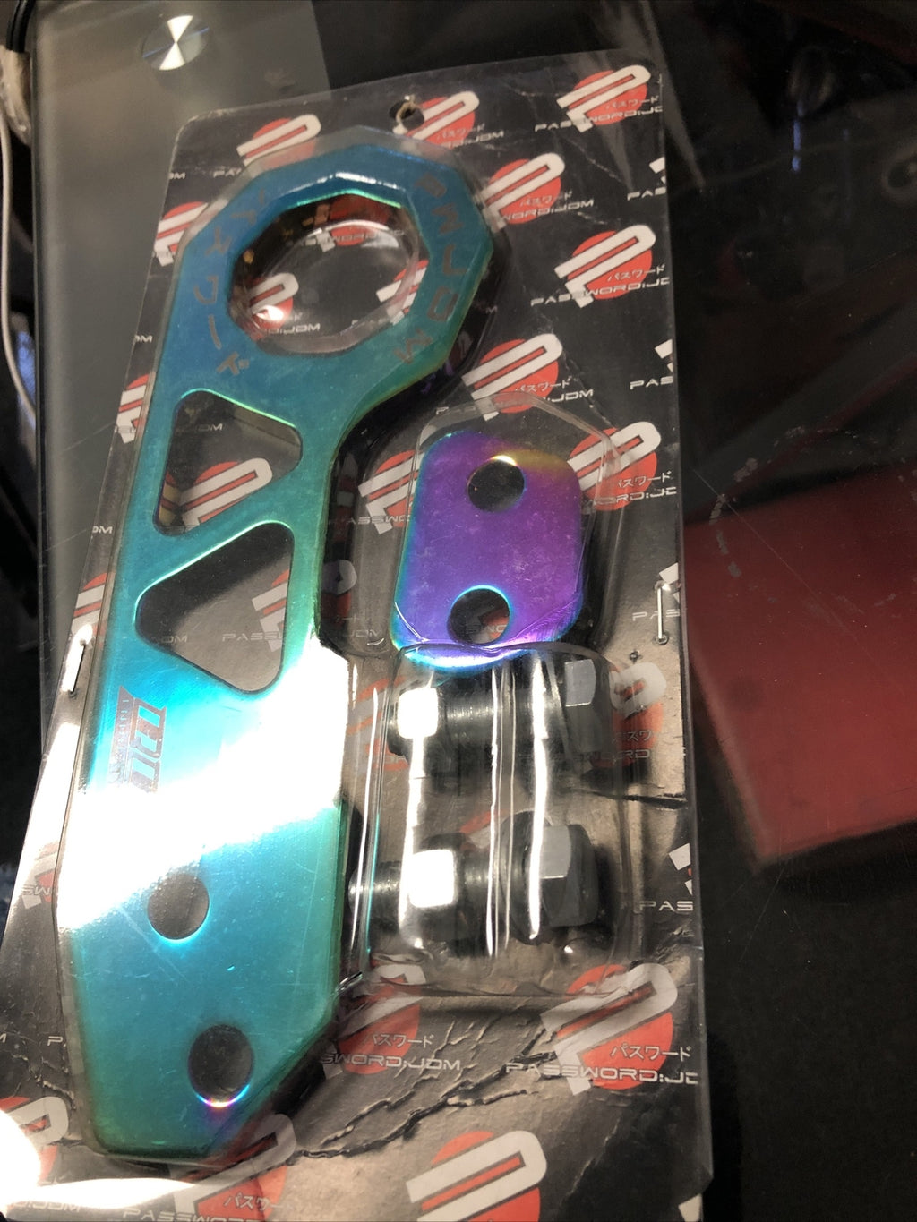 Billet Aluminum Racing FRONT Rear Tow Hook Kit Password JDM1
