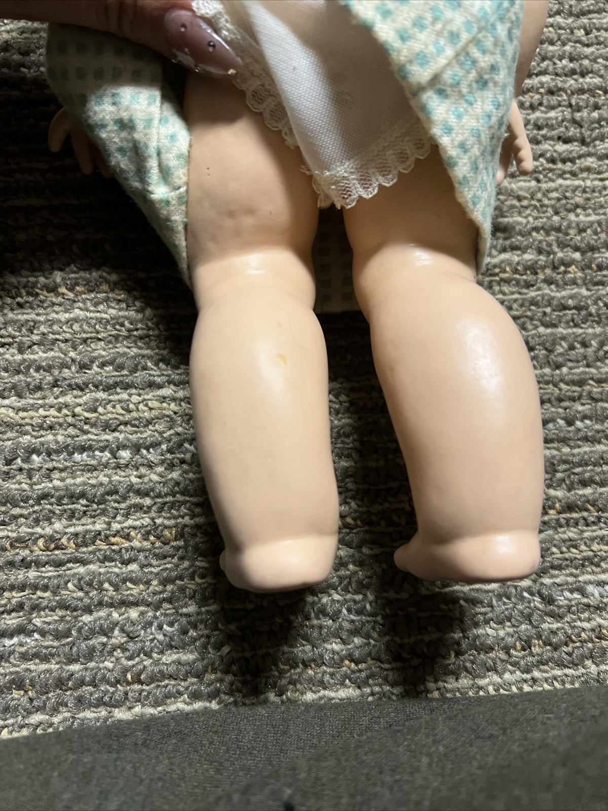 Vintage 1950’s Rubber Plastic Egee Toddler Doll 14p 12.5”6