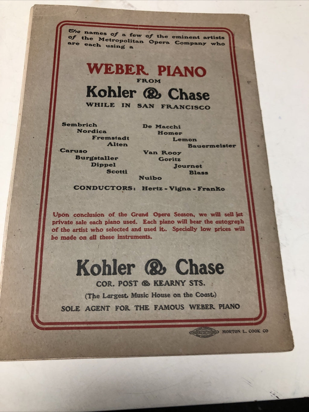 San Francisco Season of Grand Opera  Direction of Mr. Heinrich Conried5