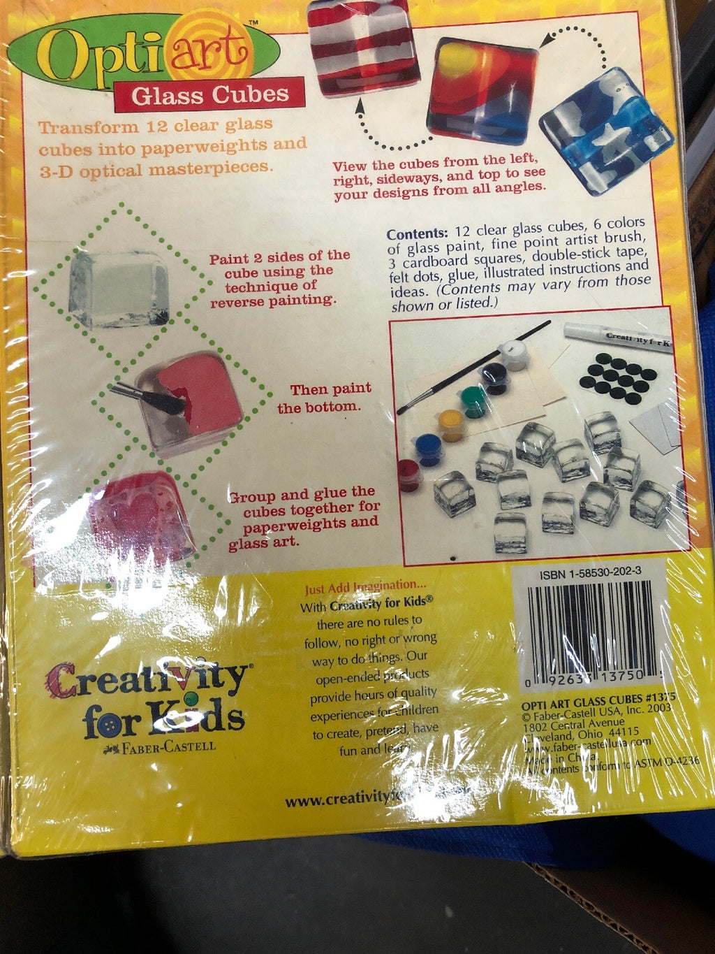 Creativity Kids Optiart Glass Cube Painting Kit Creativity Crafts Arts For Kids1