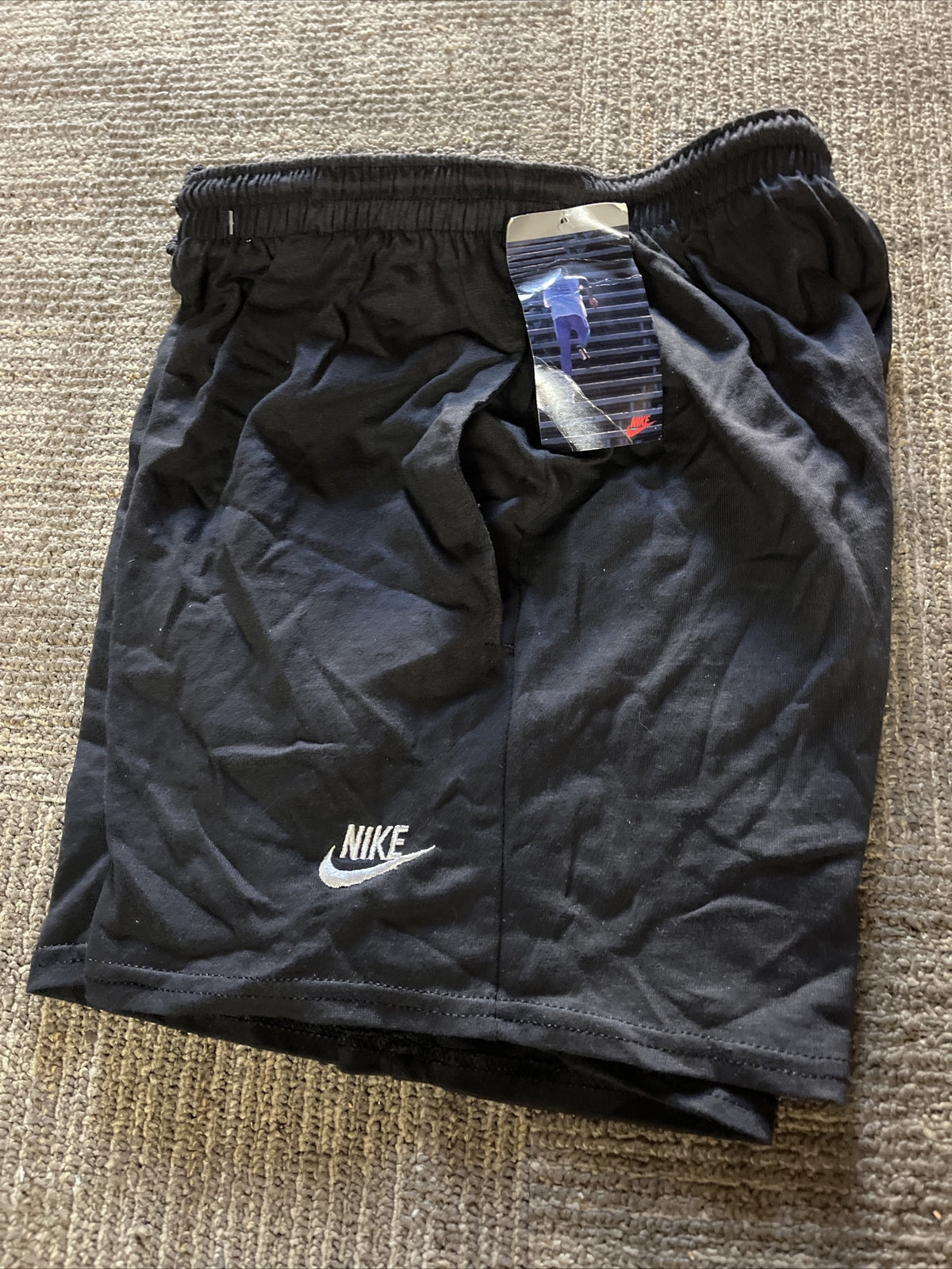 new old stock true vintage 1991  nike shorts Adult Size M black w tags 0