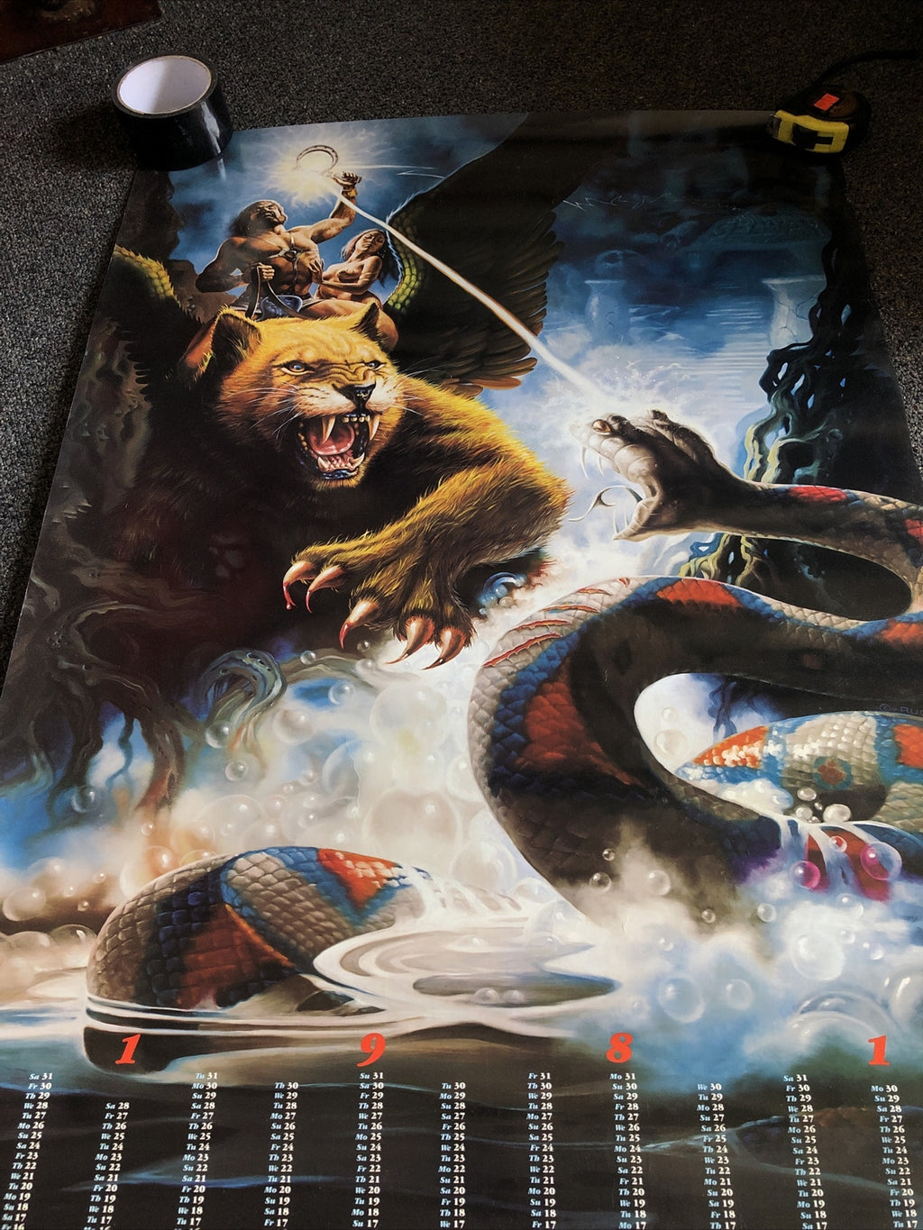 Vintage 1981 Selway Calendar Poster 37”X23.5”3