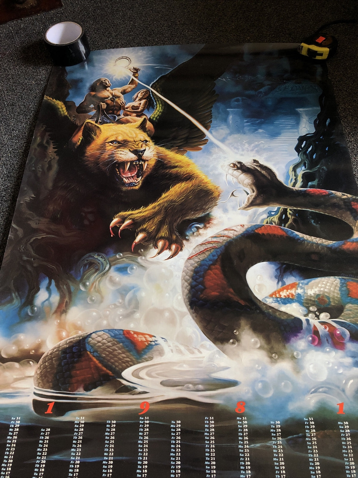 Vintage 1981 Selway Calendar Poster 37”X23.5”3
