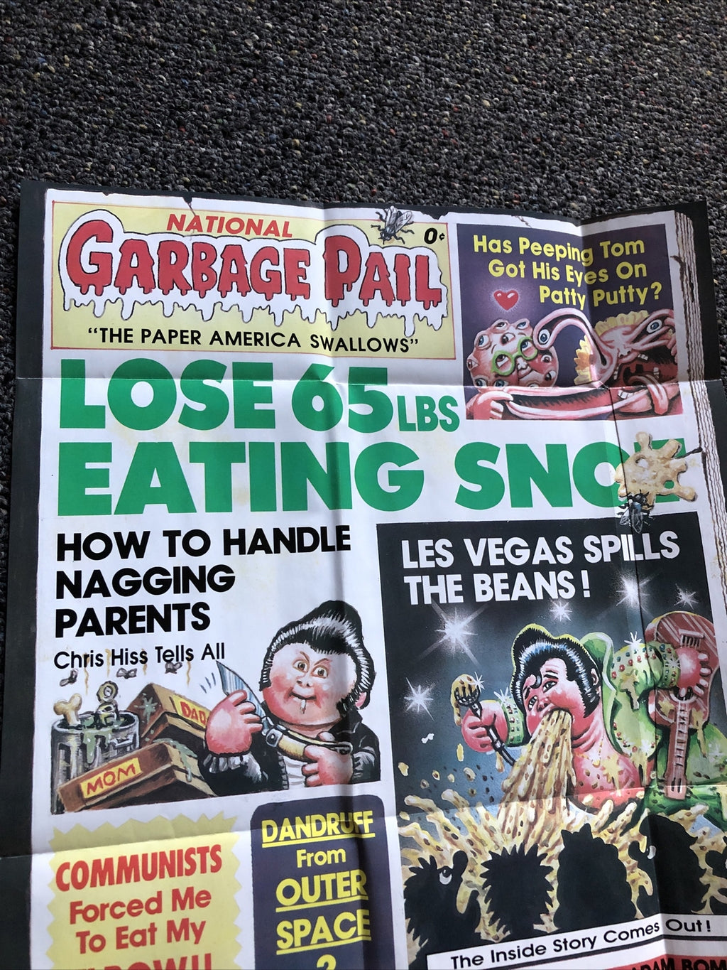 1986 Topps NATIONAL GARBAGE PAIL KIDS- POSTER 17”x12” No. 11 Of 181