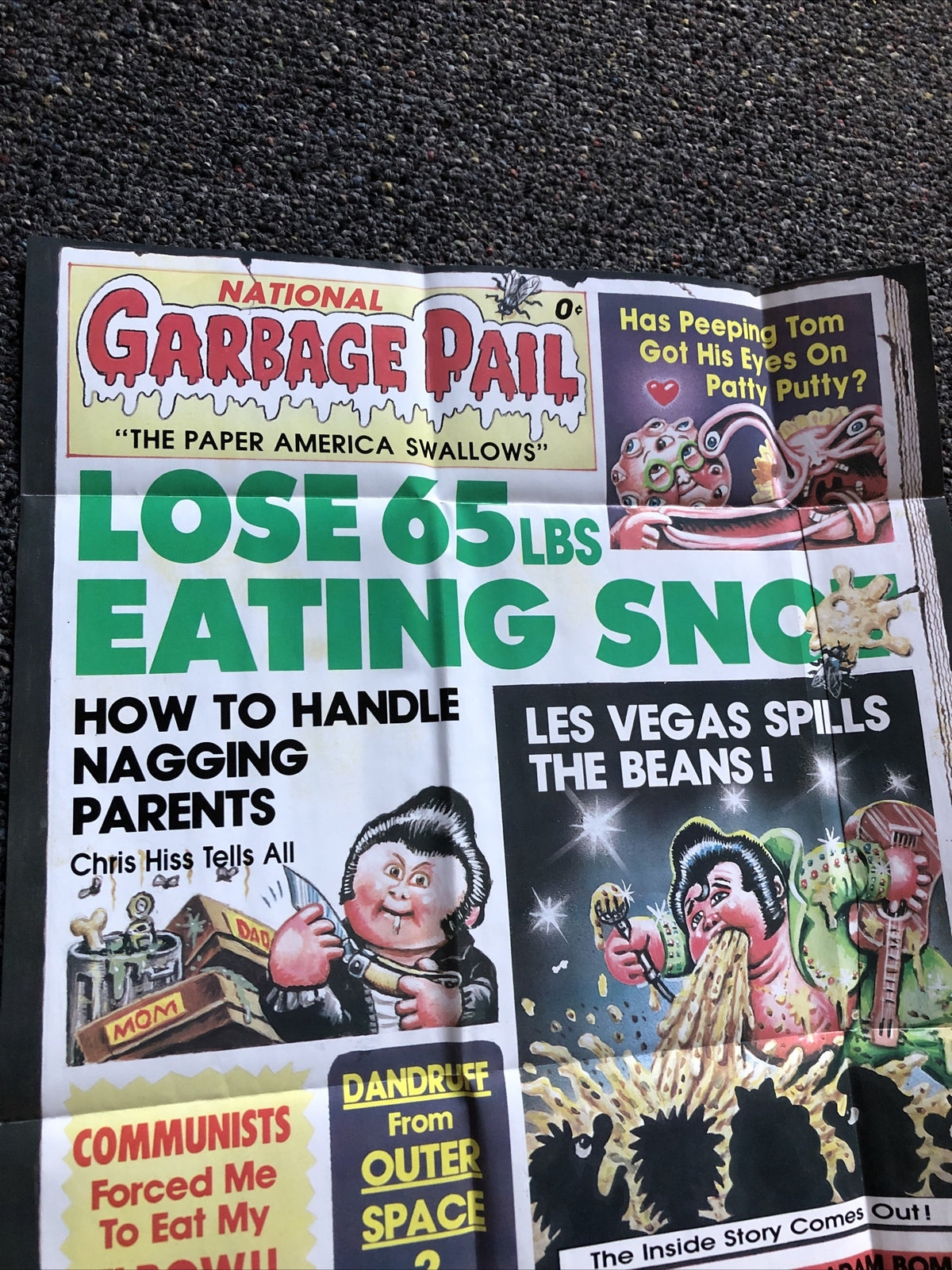 1986 Topps NATIONAL GARBAGE PAIL KIDS- POSTER 17”x12” No. 11 Of 181