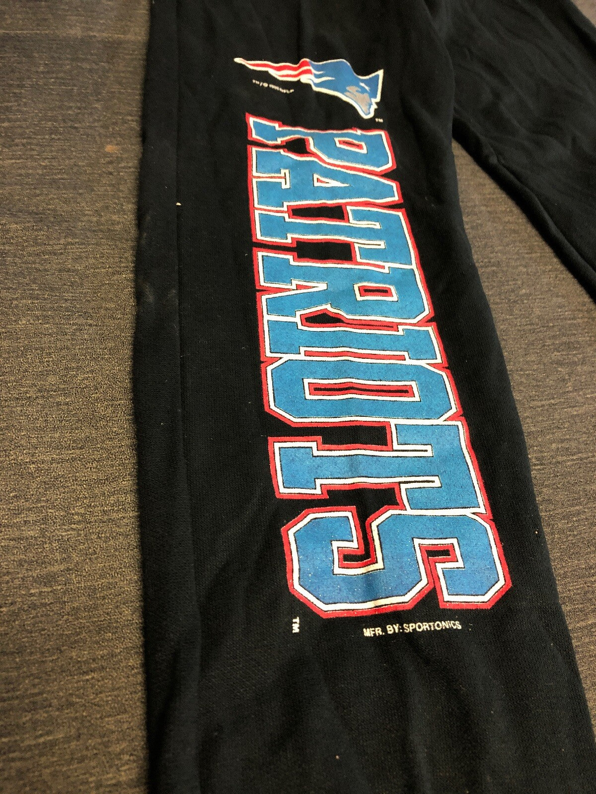 Vintage 1994 New England Patriots Black Sweatpants Youth 14 Rare Sportonics1