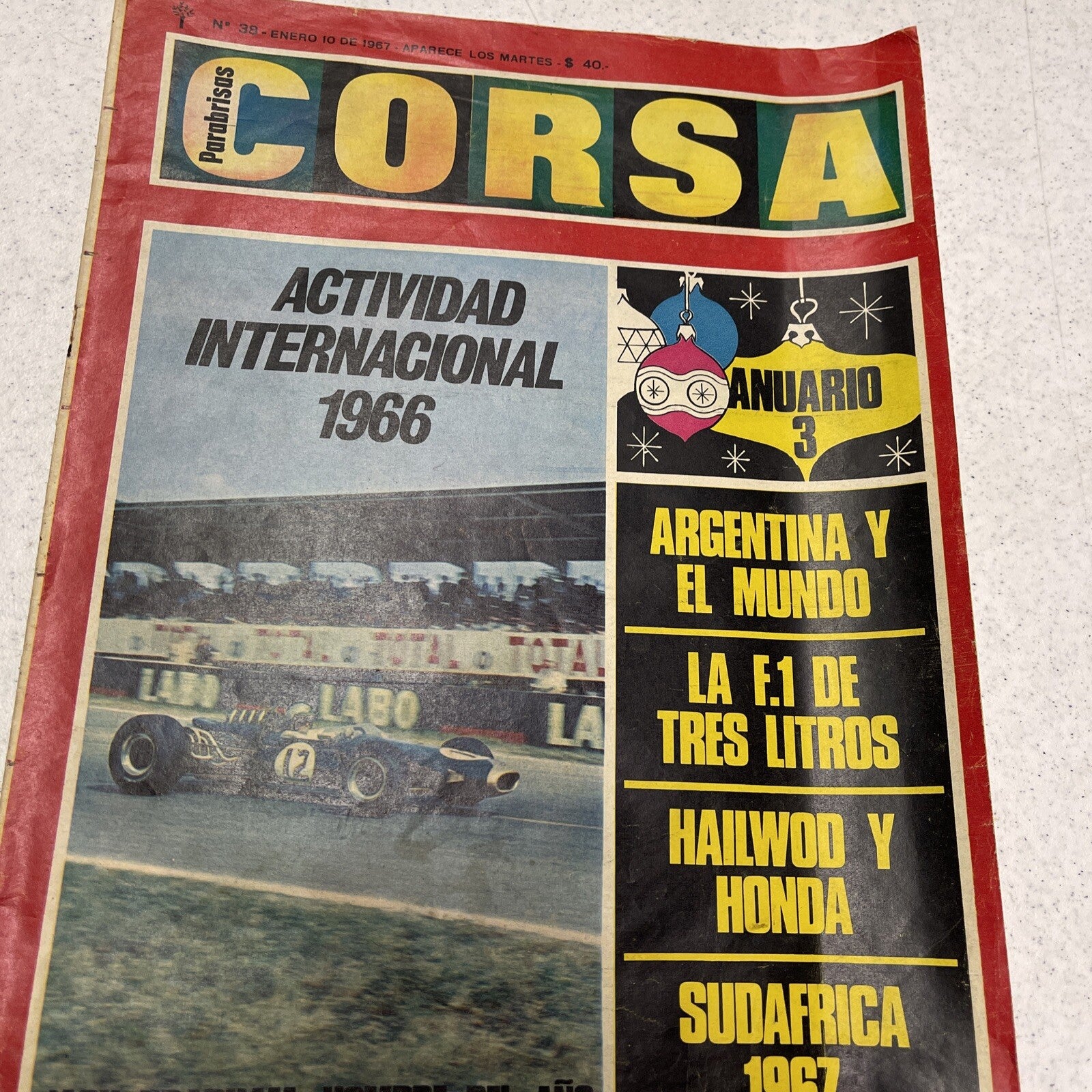 Rare! Vintage Original 1967 Corsa Magazine Annual Formula 1 Grand Prix Program2