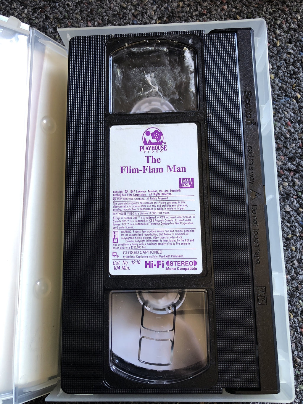 The Flim-Flam Man (VHS) Playhouse Video George C. Scott Comedy3