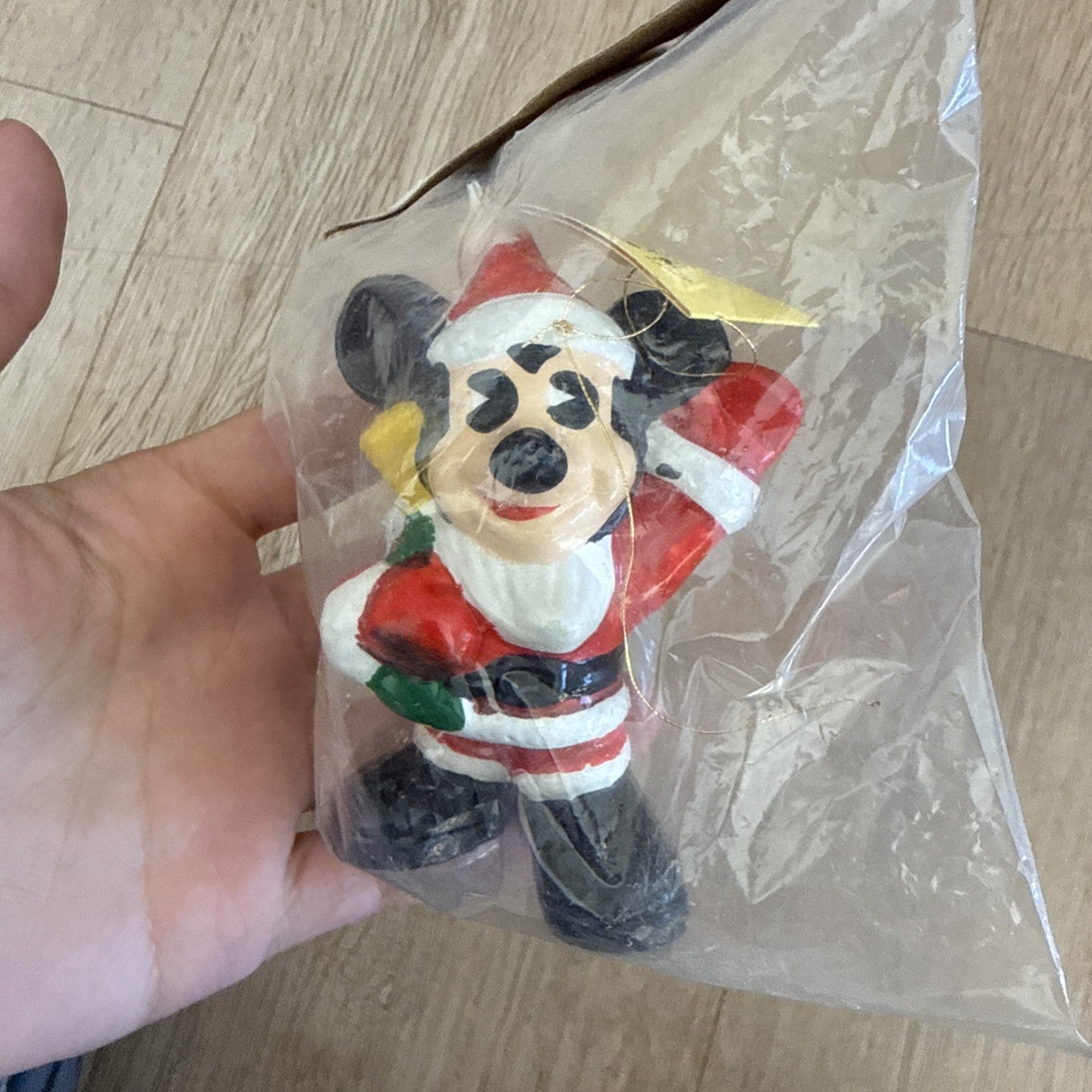 NIP Vintage 80s Arco Walt Disney Santa Mickey Mouse Christmas Figure1