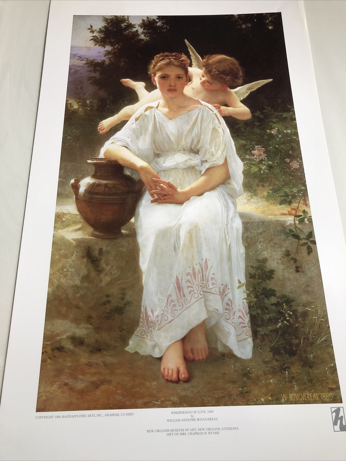 Whispering Of Love 1889 Haddad’s Fine Arts 1986 - 29”x17”7