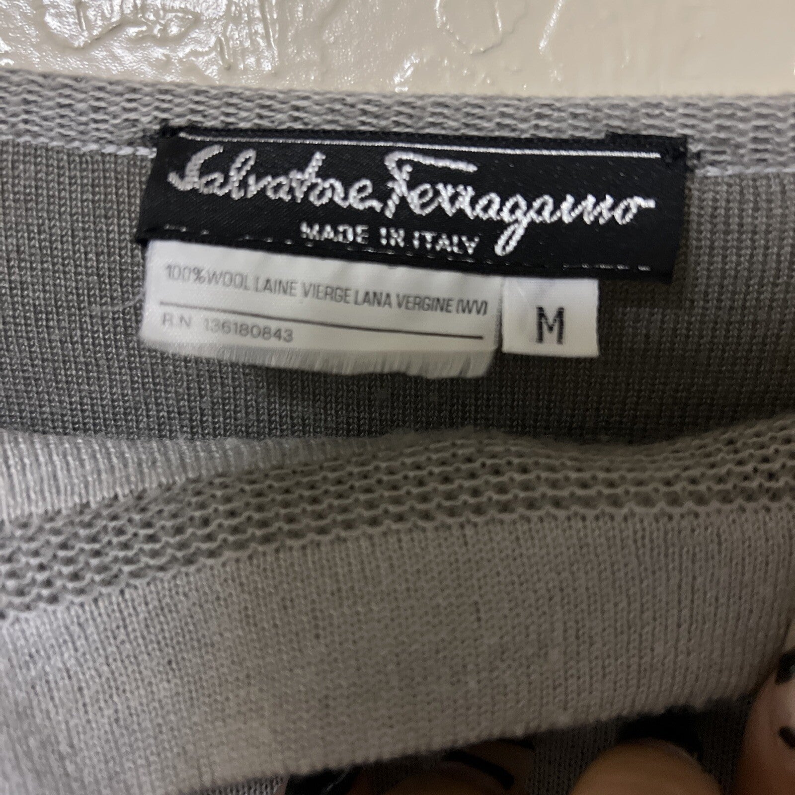 Vintage Salvatore Ferragmo Made in Italy 100% Wool Set Women Size Medium1