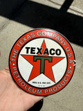 VINTAGE Repro TEXACO MOTOR OIL PORCELAIN GASOLINE SIGN PUMP PLATE0