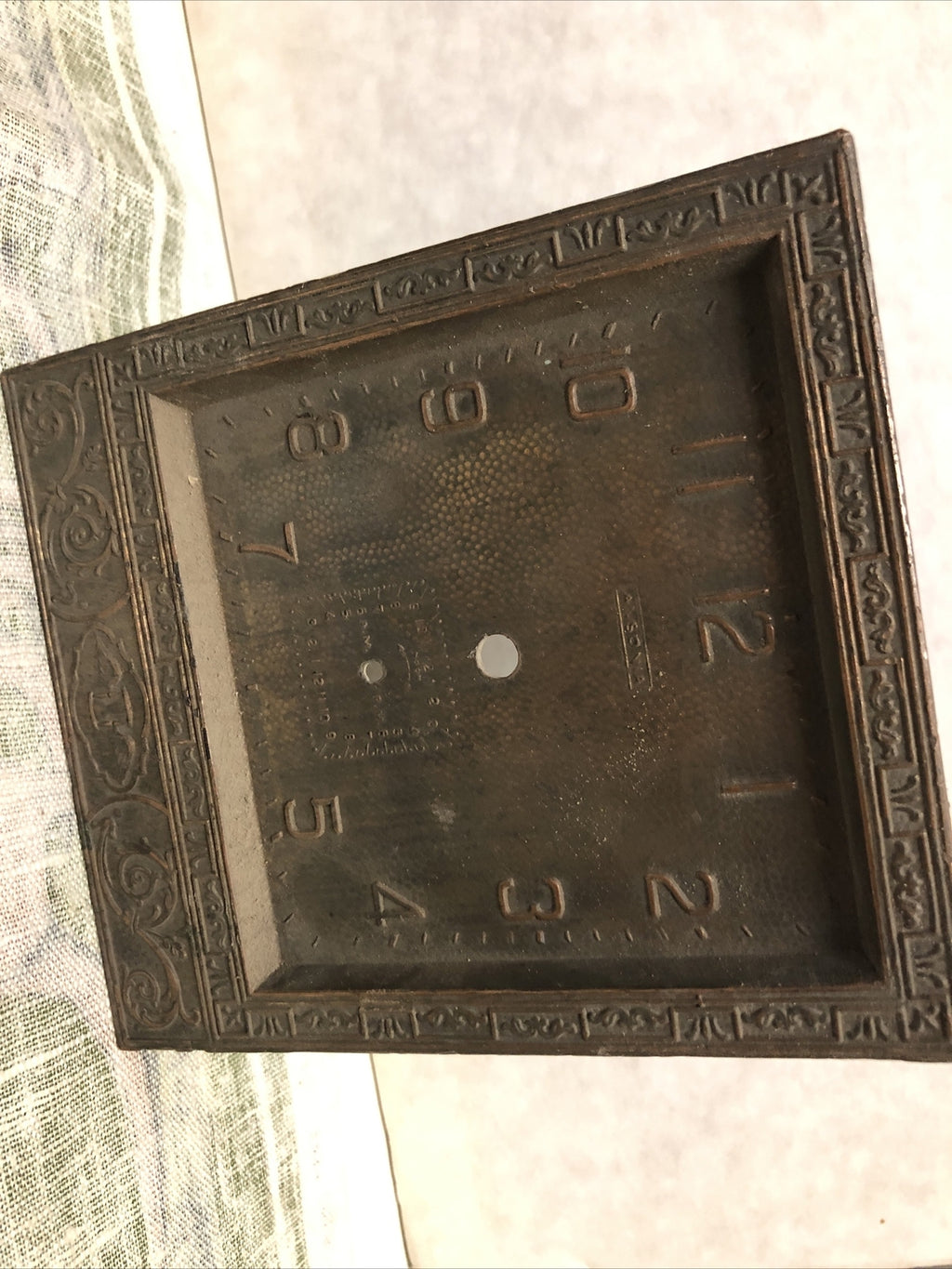 Antique Ansonia Clock Face Cover For Parts1