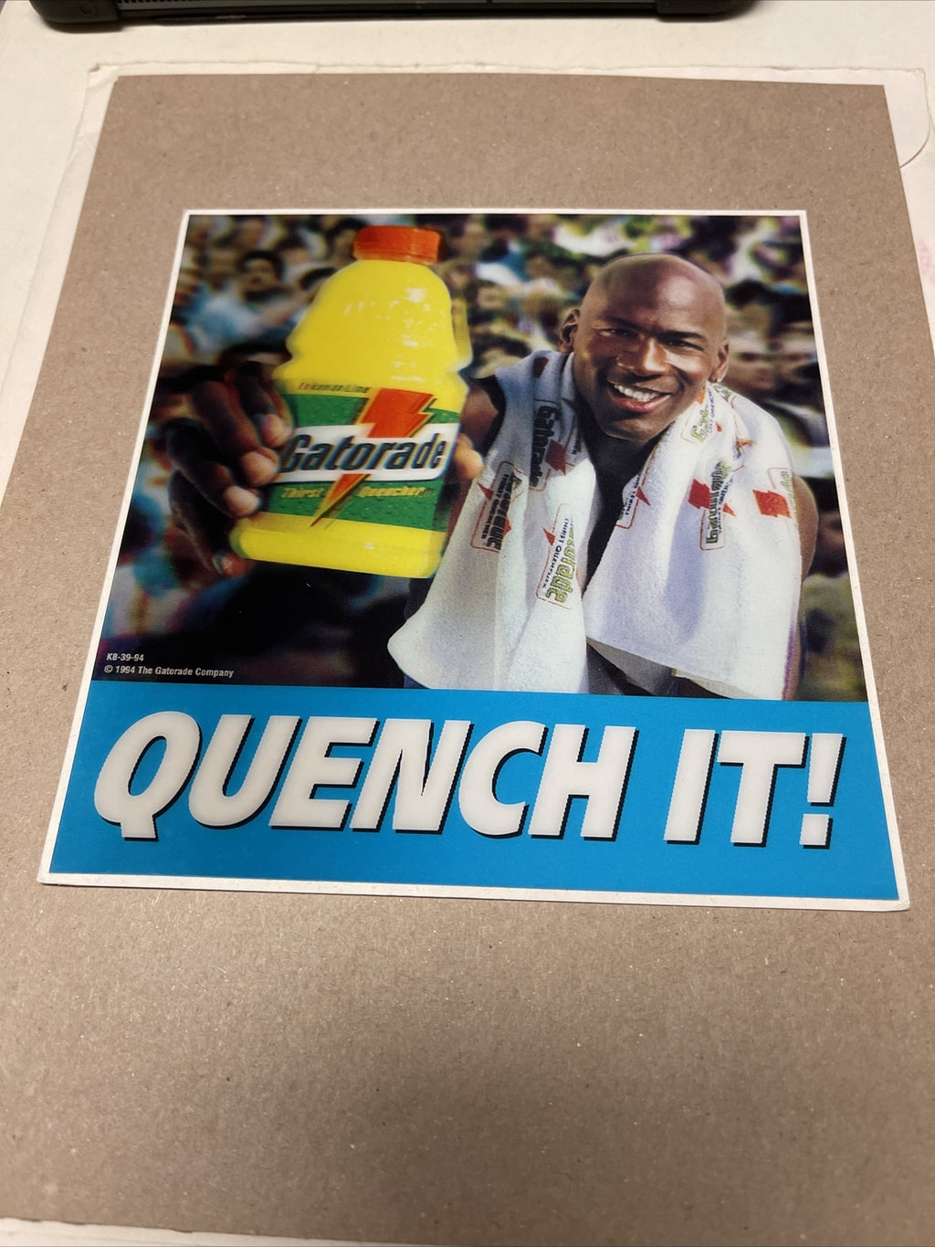 Extremely RARE Michael Jordan 1994 3D Promo Sticker Card 1994 Gatorade0