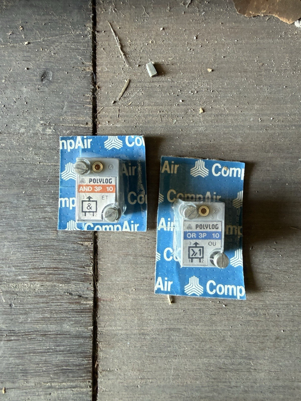 CompAir Polylog Pneumatic Logic Valves - AND 3P 10 & OR 3P 10 (NOS)0