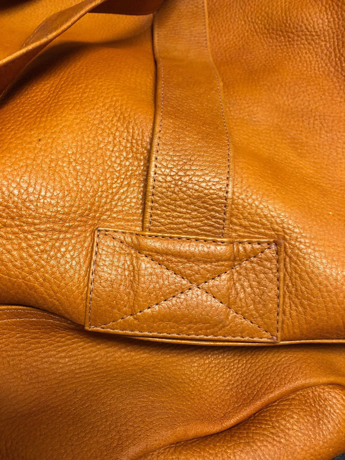 J P Ourse & Cie Leather Bucket Style Travel Bag Made in Bolivia 25”8