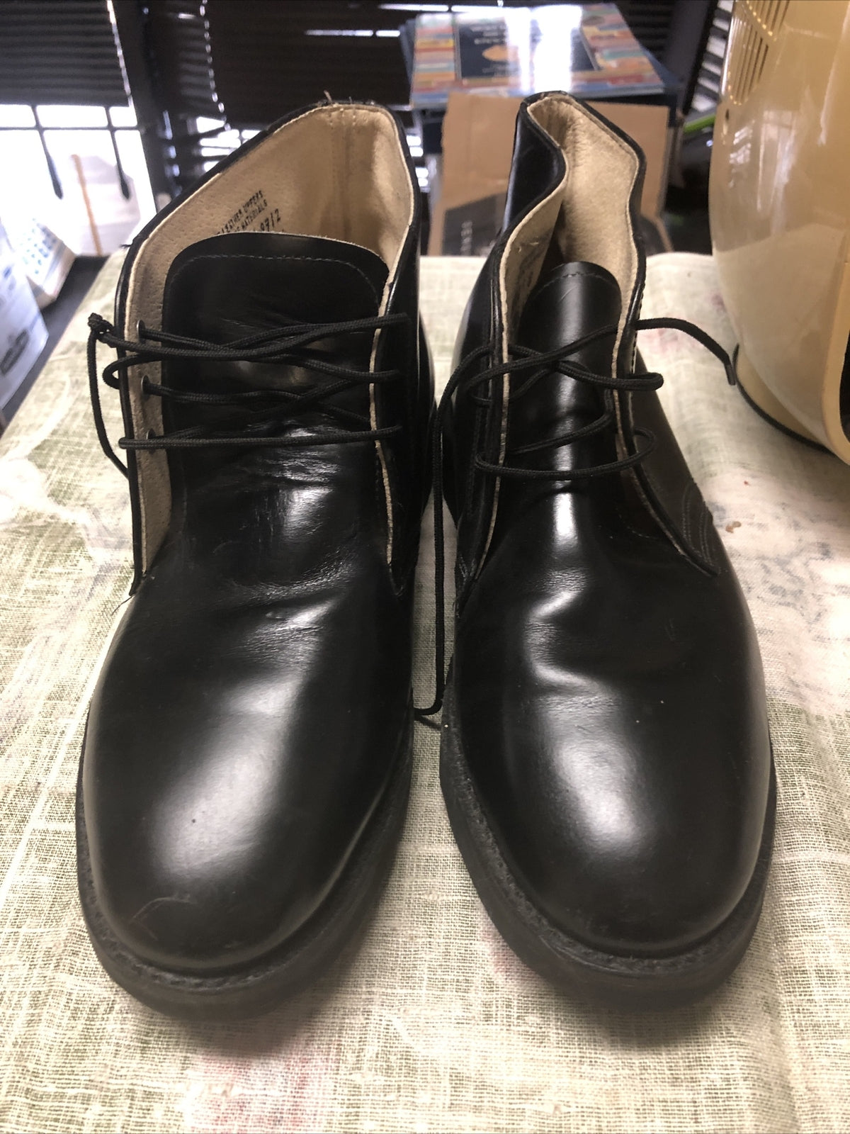 Vintage Weinbrenner Genuine Black Leather  Shoes Boots Size 82