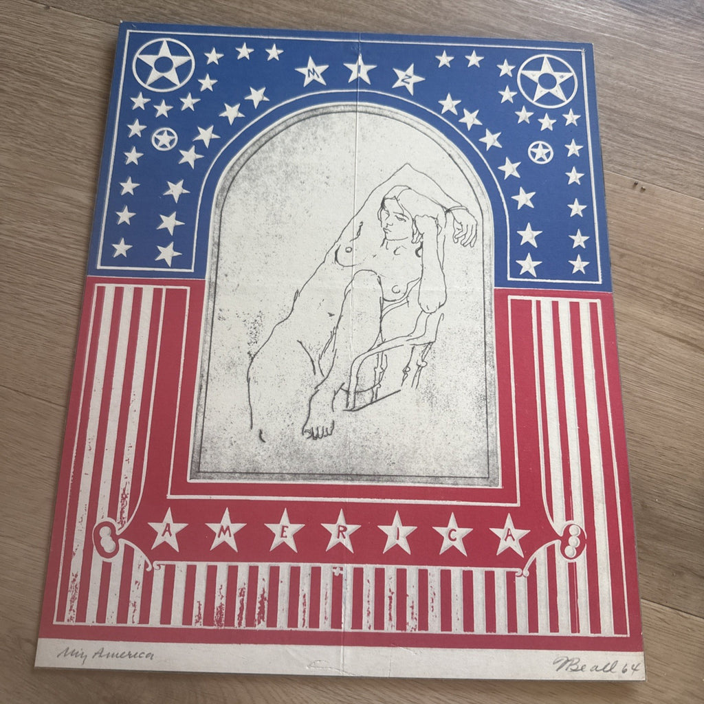 Original Poster: "Miz America", Poster For Exhibition "Dennis Beall 19640